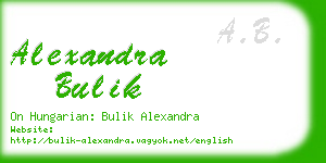 alexandra bulik business card